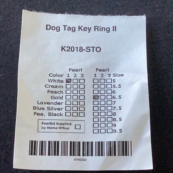 🦪 Vantel Pearls Dog Tag Keychain. - Picture 2 of 3